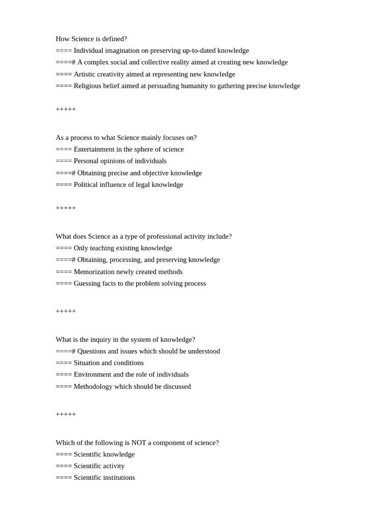 Ilmiy Ish Asoslari Test XTA | PDF | Science | Scientific Method