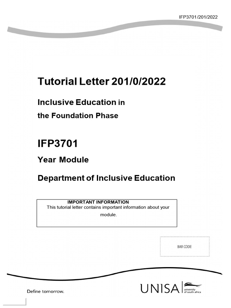 IFP3701 Tutorial Letter 201 - 2022 | PDF | Learning | Constructivism ...