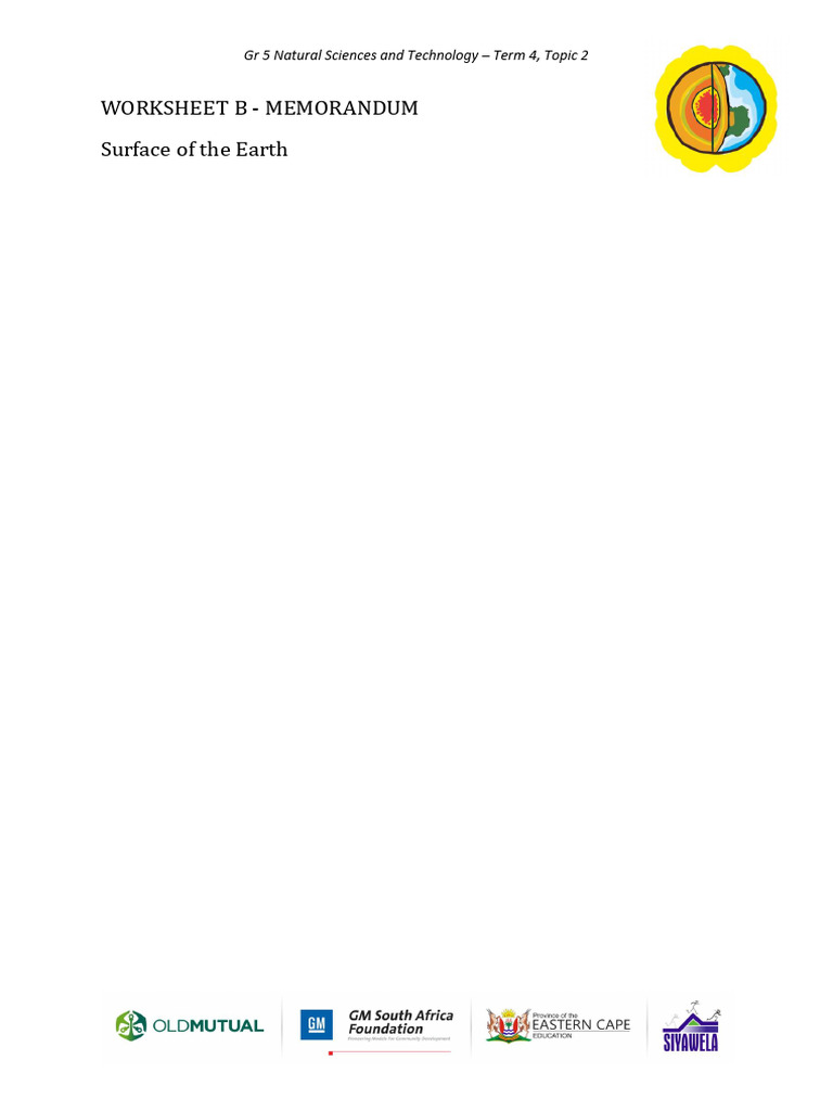 7 GR 5 Term 4 Topic 2 Ws B Memo | PDF