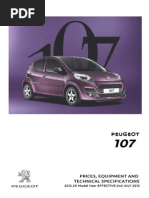 Download Peugeot 107 Prices and Specifications Brochure by UZNAPM SN100681086 doc pdf