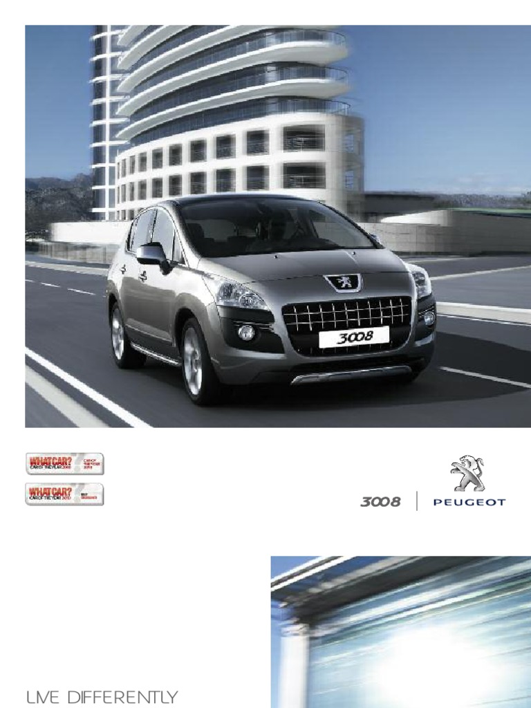 Peugeot 3008 Brochure PDF Emission Standard Airbag