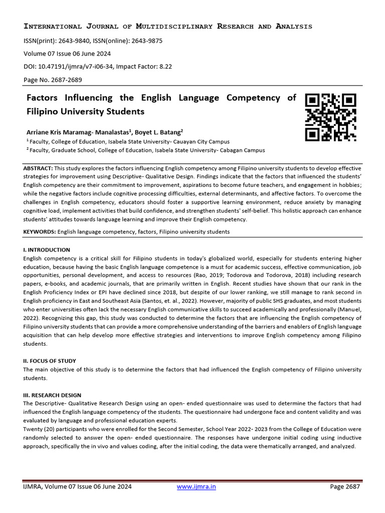 Factors Influencing The English Language | PDF | Language Acquisition ...