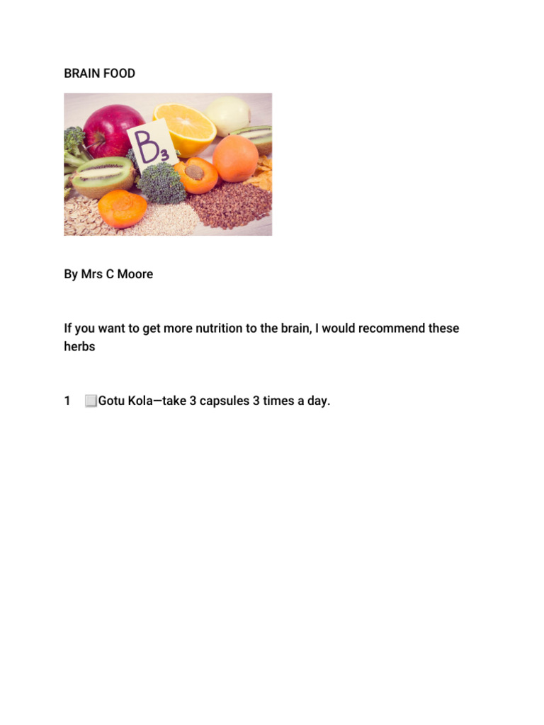 Brain Food | PDF