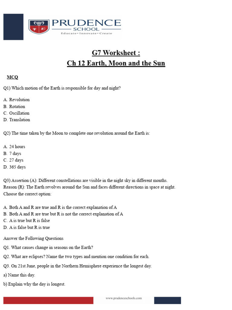 Chapter 12 Worksheet | PDF