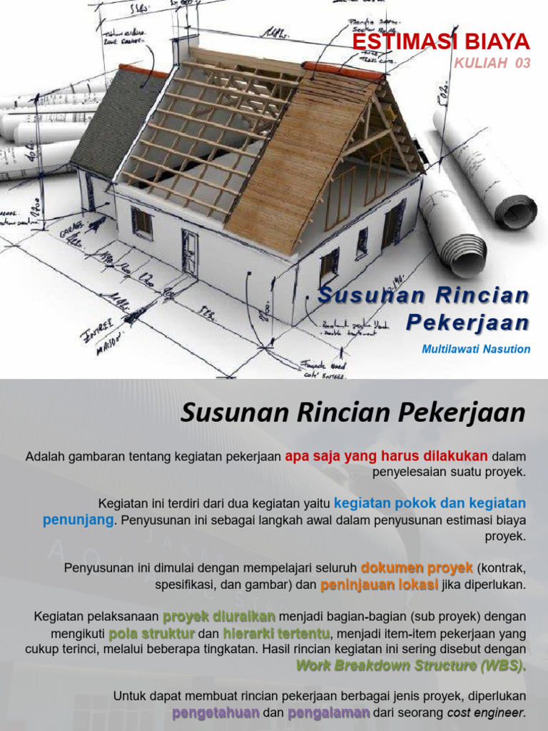 Topik 03 Susunan Rincian Pekerjaan | PDF