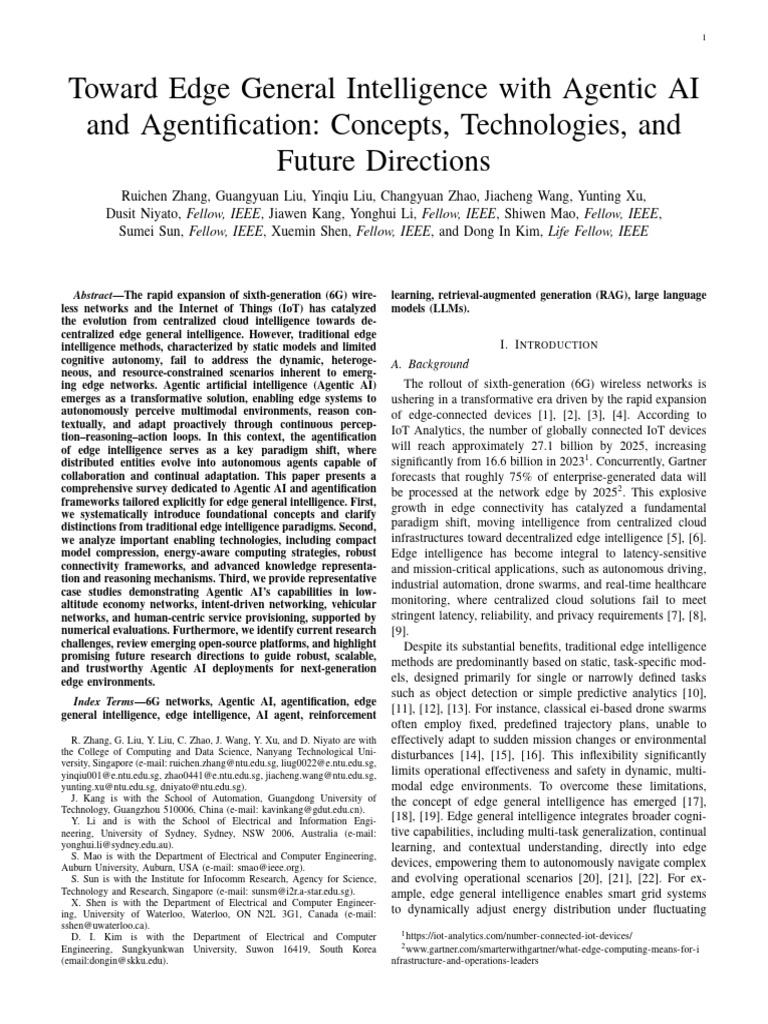 Toward Edge General Intelligence With Agentic AI and Agentification ...