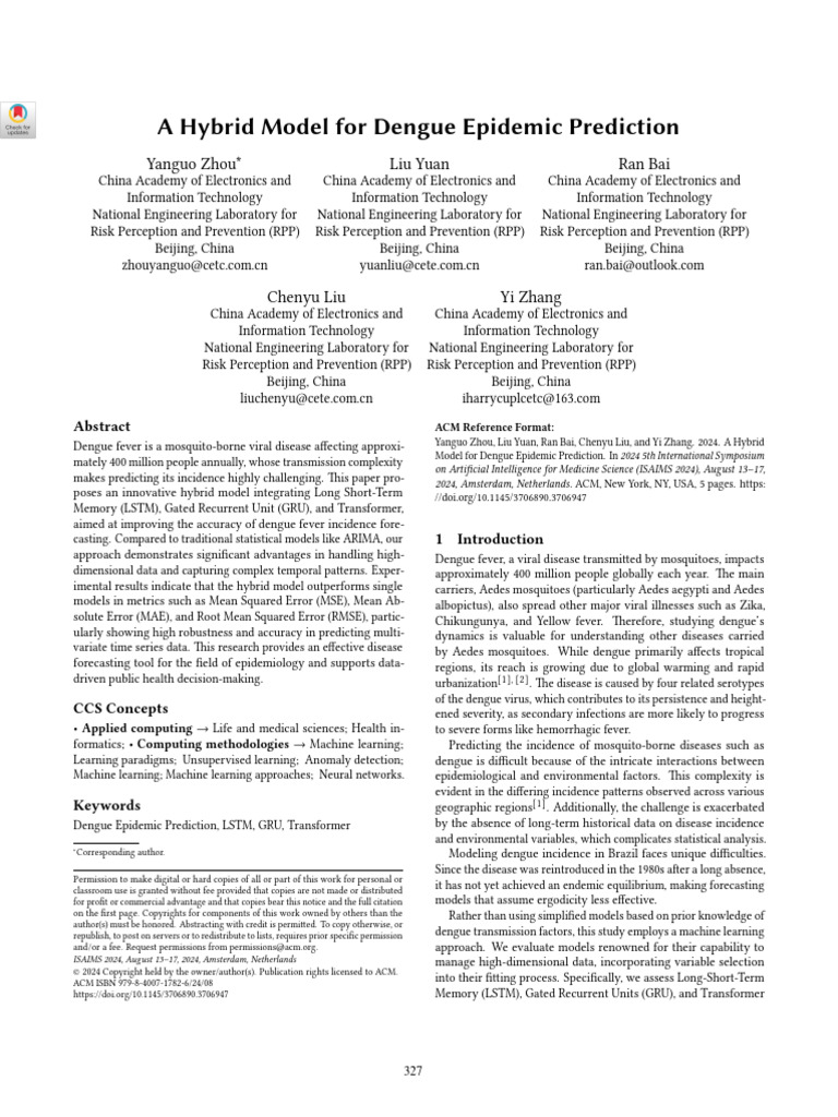 AHybrid Model For Dengue Epidemic Prediction | PDF | Machine Learning ...