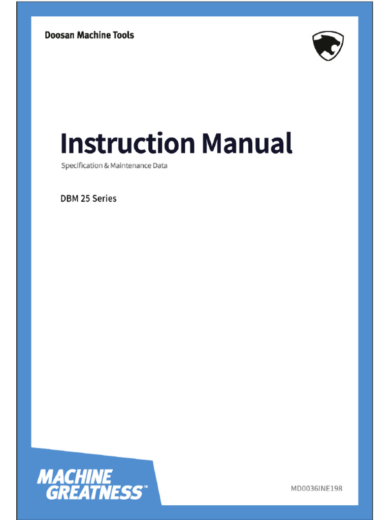 Instruction Manual MD0036INE198 | PDF