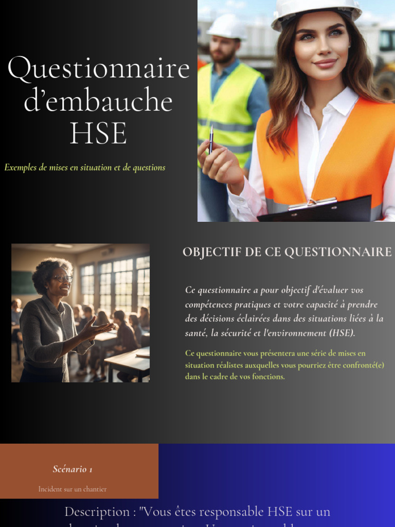 Questionnaire HSE 1742391663 | PDF | Audit | Sécurité