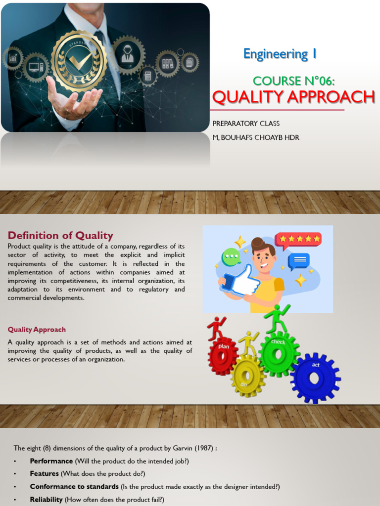 Course 6. Quality Approach | PDF | Quality Management System | Quality ...