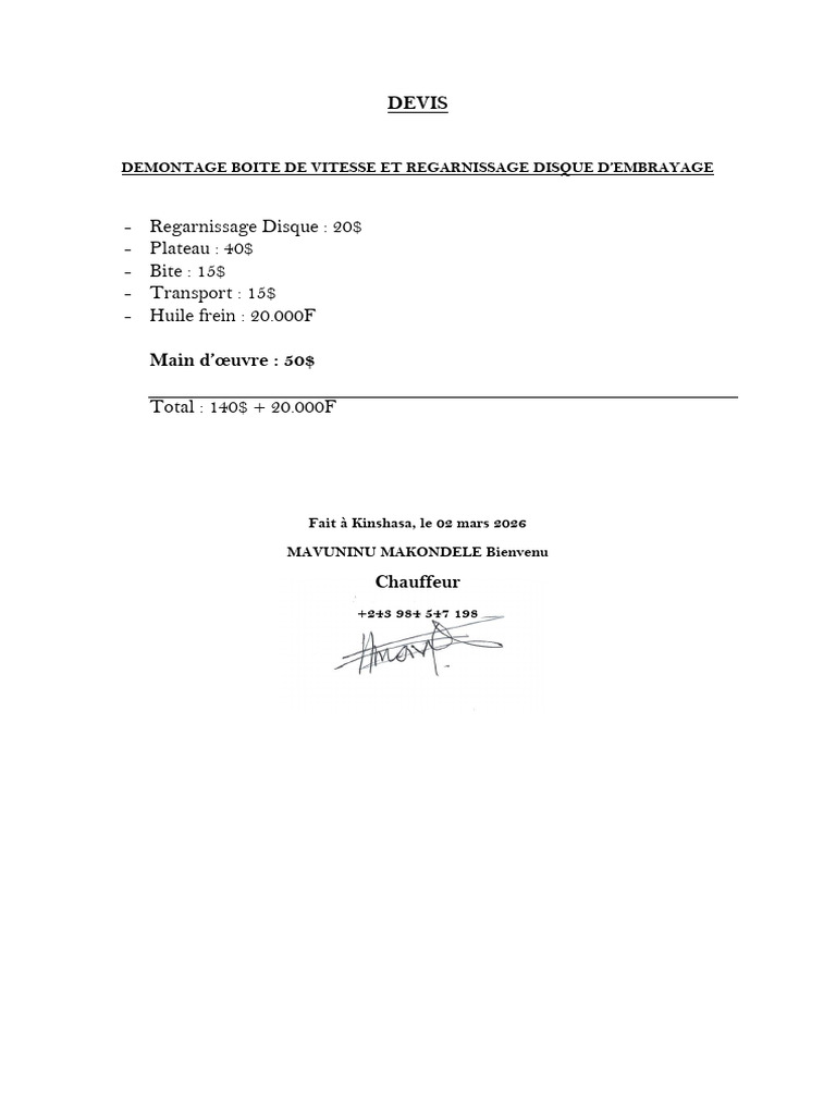 DEVIS | PDF