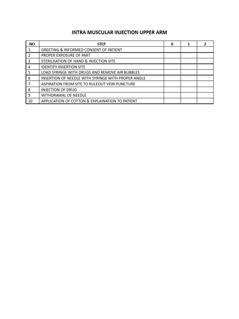 Im Injection Upper Arm | PDF