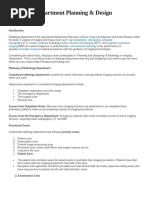 Radiology Department Planning Guide | PDF | Radiology | Medical Imaging