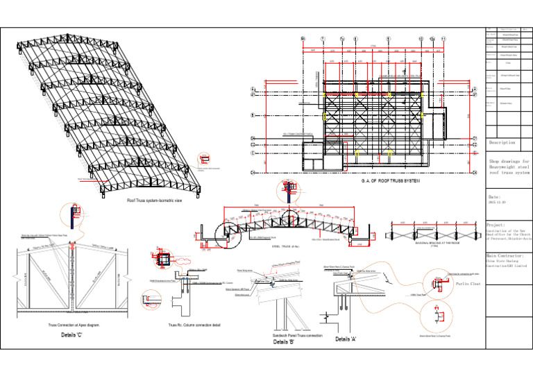 Roof Truss Shop Drawing - Rev03-Model | PDF | Truss | Building Engineering