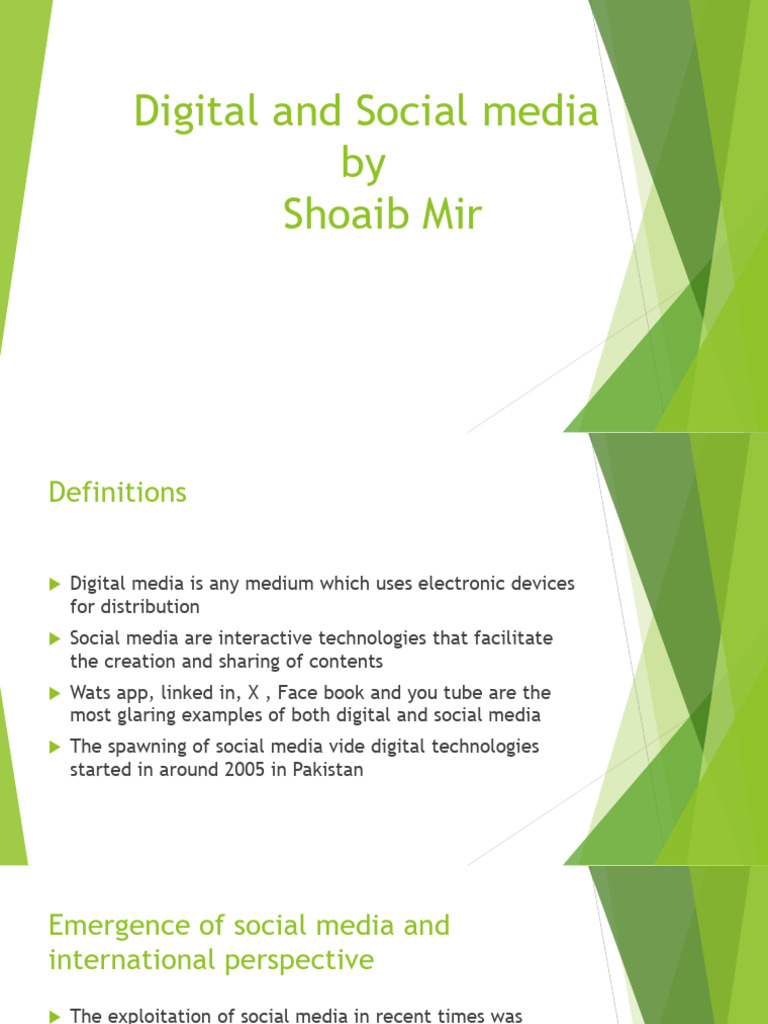 Digital and Social Media | PDF