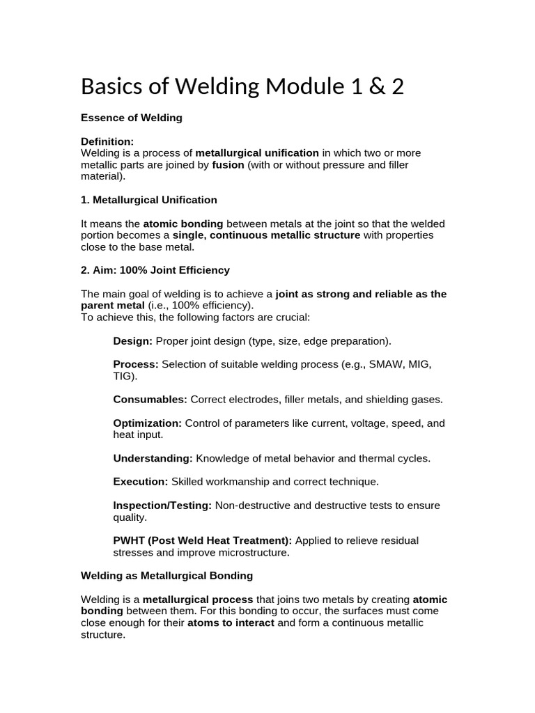 Welding Notes | PDF | Welding | Construction