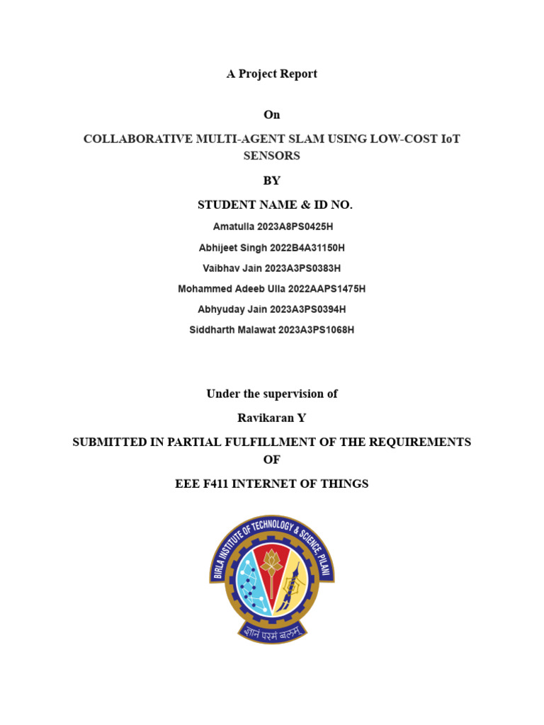 A Project Report - Final | PDF | Kalman Filter | Inertial Navigation System