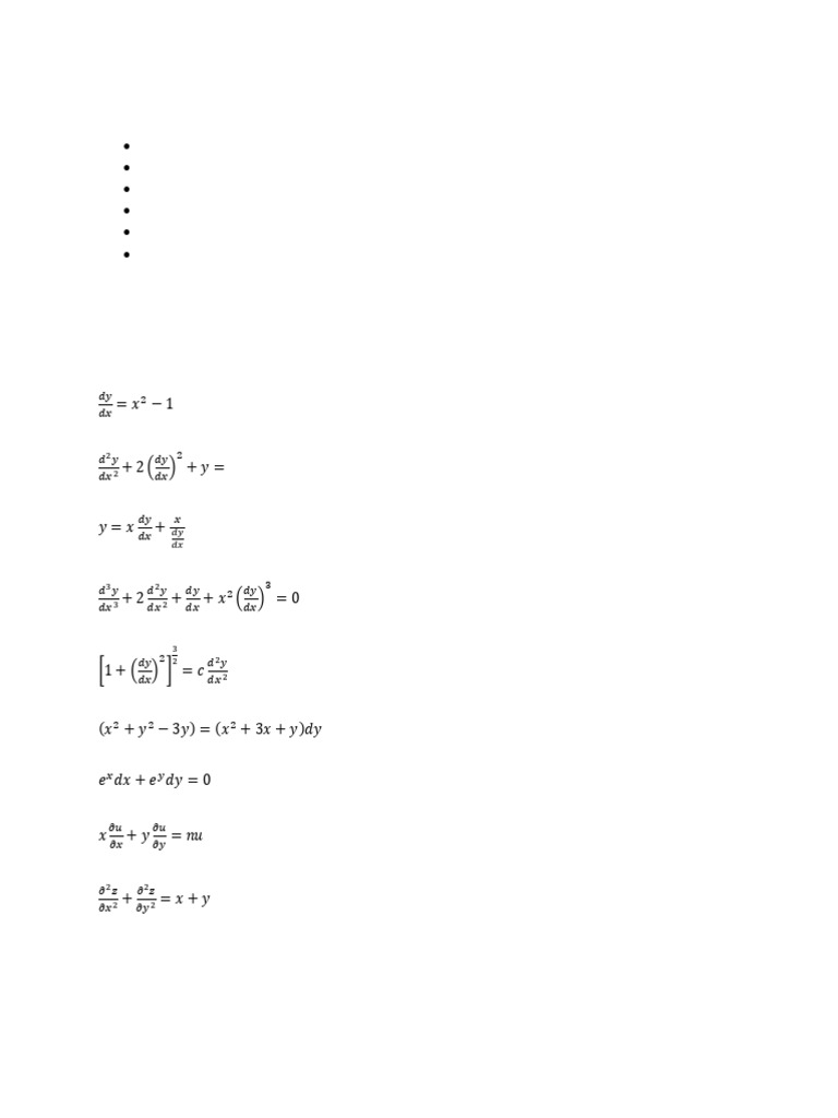 Differential Equations of The First Order | PDF | Equations ...