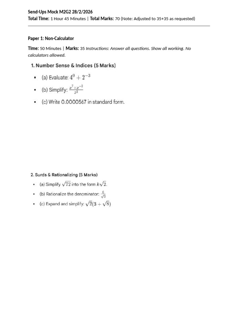 M2G2 math | PDF