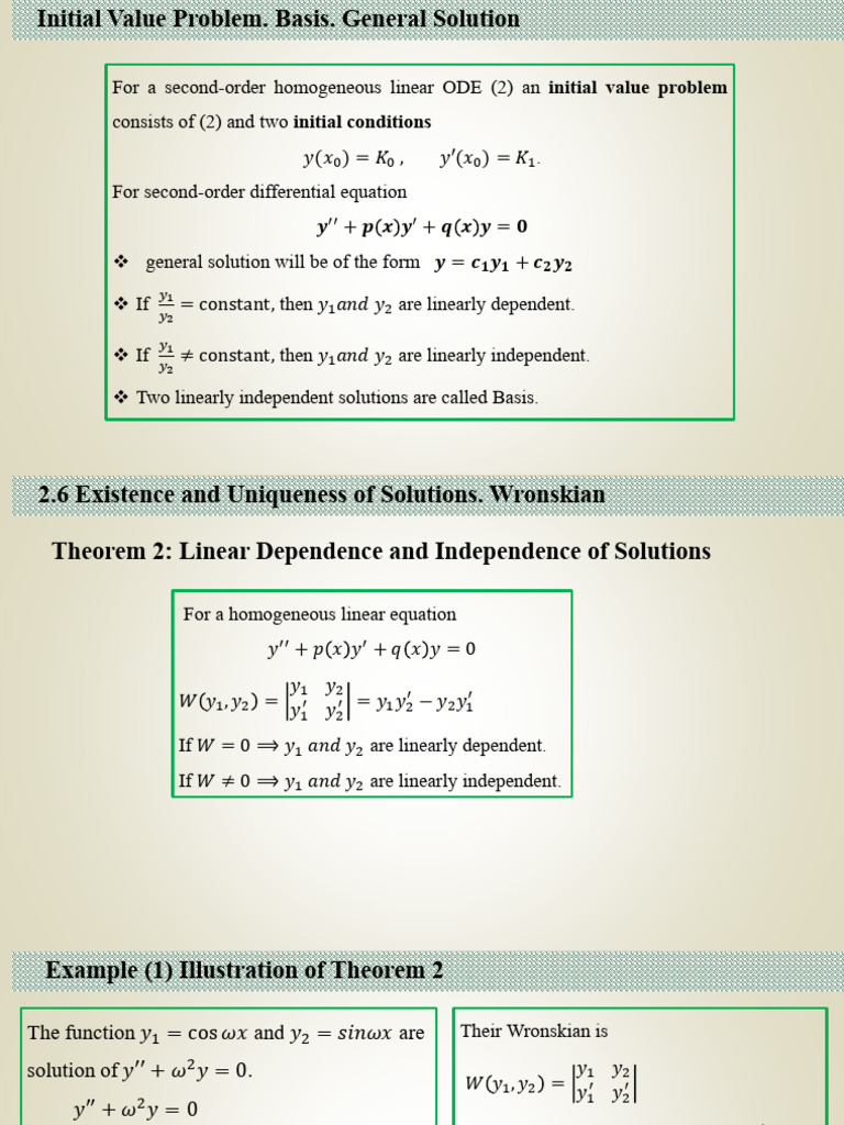 Initial Value Problem Initial Conditions | PDF | Differential Equations ...