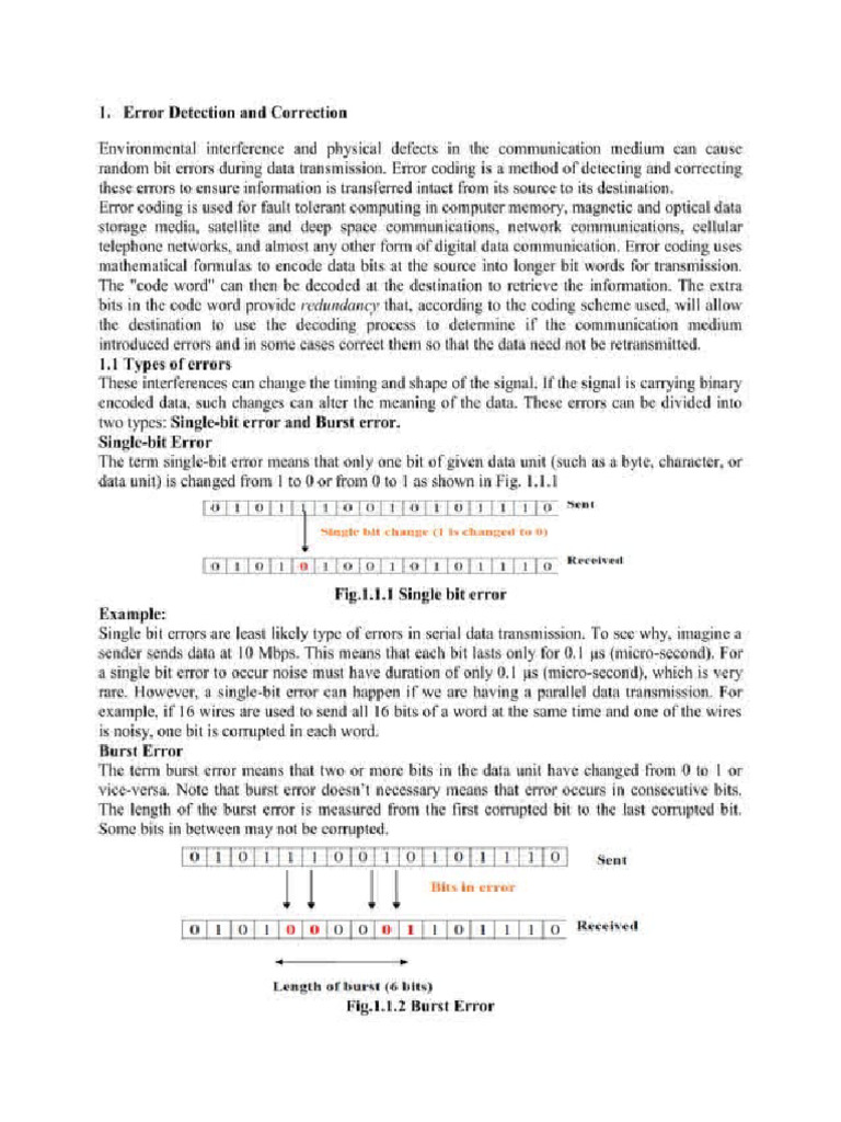 Error Detection New | PDF