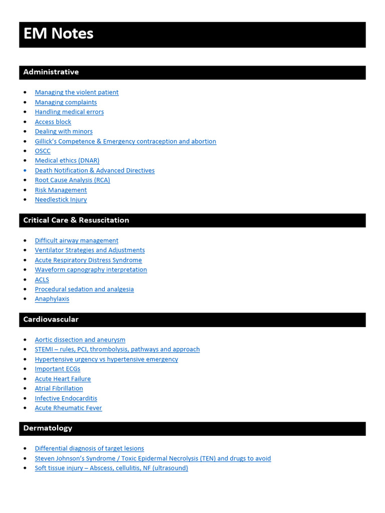 EM Notes V81 | PDF | Benzodiazepine | Antipsychotic