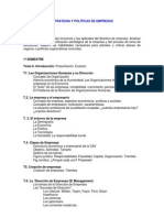 ESTRATEGIA Y POLÍTICAS DE EMPRESAS