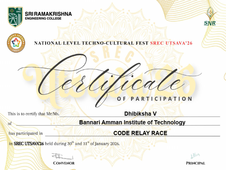 SREC Code Relay Race | PDF