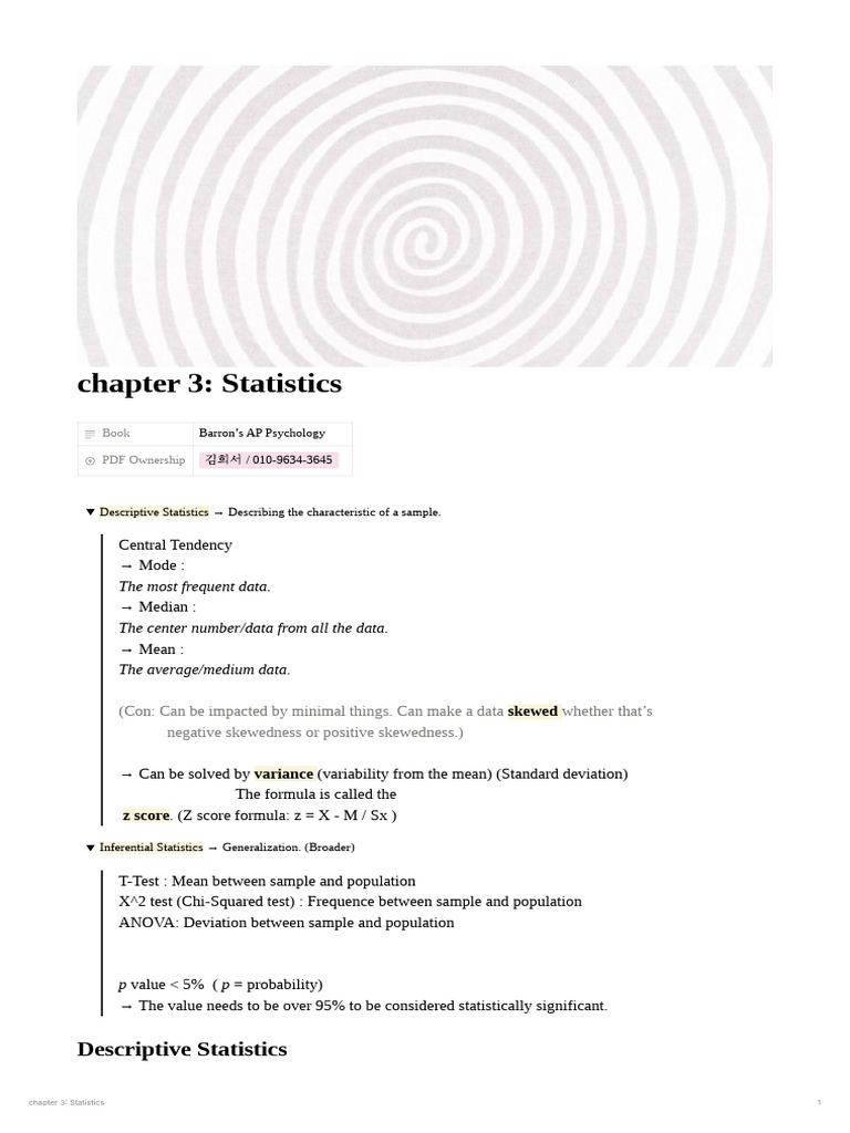 Chapter 3 Statistics | PDF | Skewness | Statistics