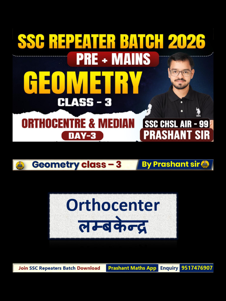 Geometry Class-3 Notes | PDF | Triangle | Euclidean Plane Geometry
