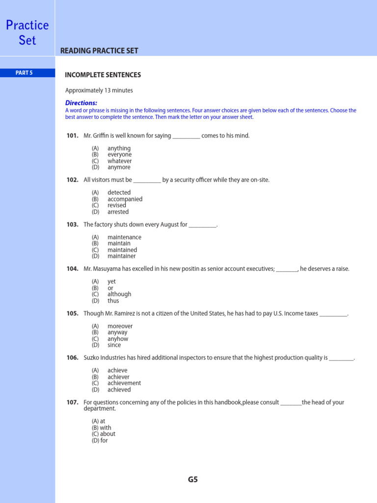 TOEIC Practice-Test | PDF