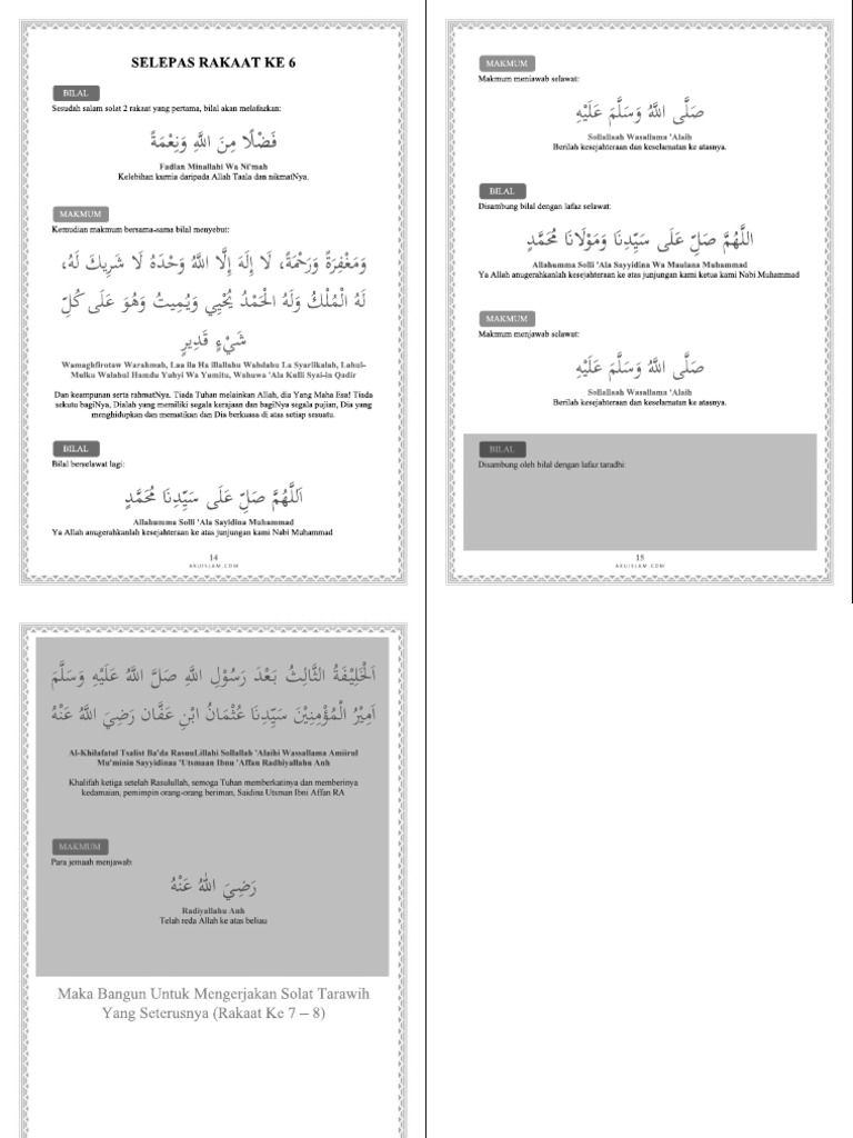 Selepas Rakaat Ke 6 | PDF