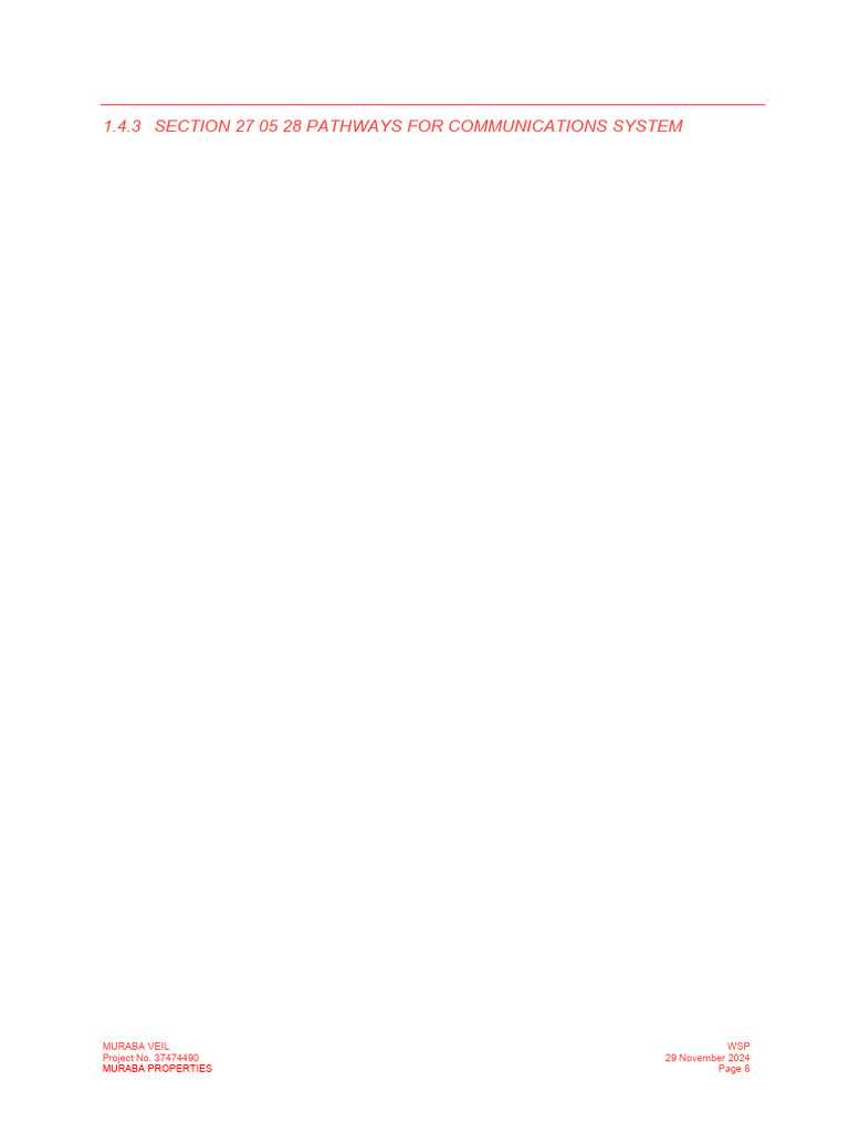 1.4.3 Section 27 05 28 Pathways For Communications System | PDF ...