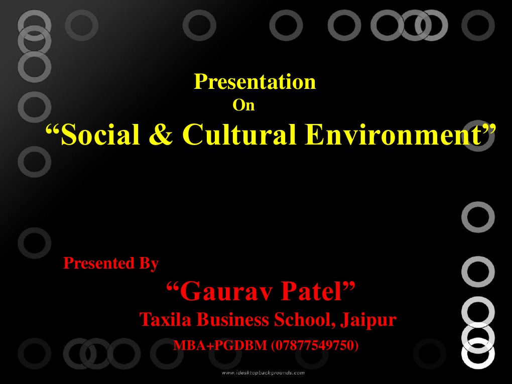 Social & Cultural Environment in Business | PDF