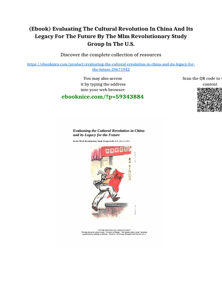 (Ebook) Evaluating The Cultural Revolution in China and Its Legacy For ...