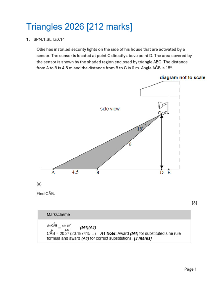 DP-Booklet Math AI Topic 3 Triangles 2026 Ms | PDF | Trigonometry ...