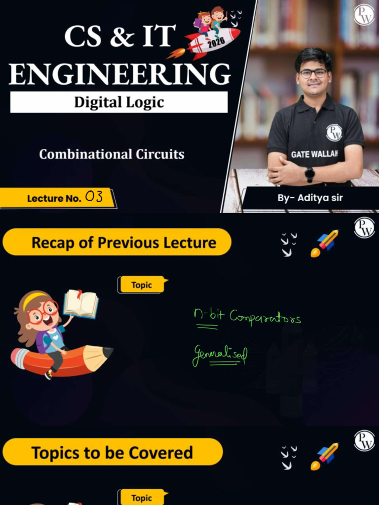 Combinational Circuit 03 Class Notes | PDF