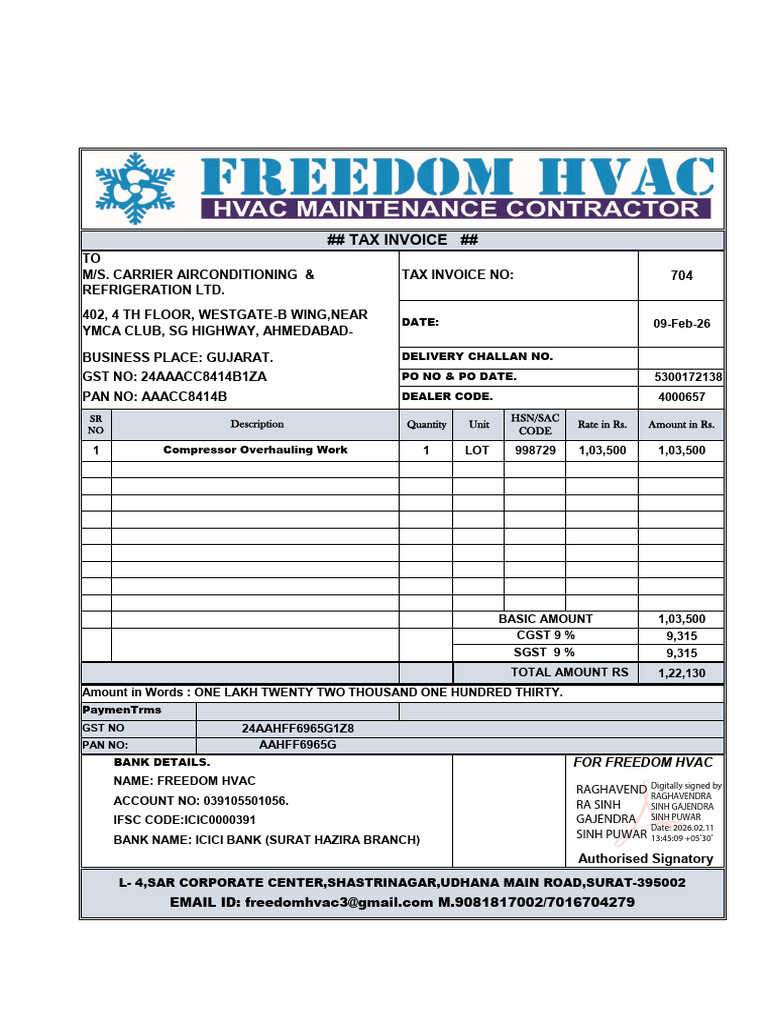 Carrier Revised Invoice | PDF | Indemnity | Breach Of Contract