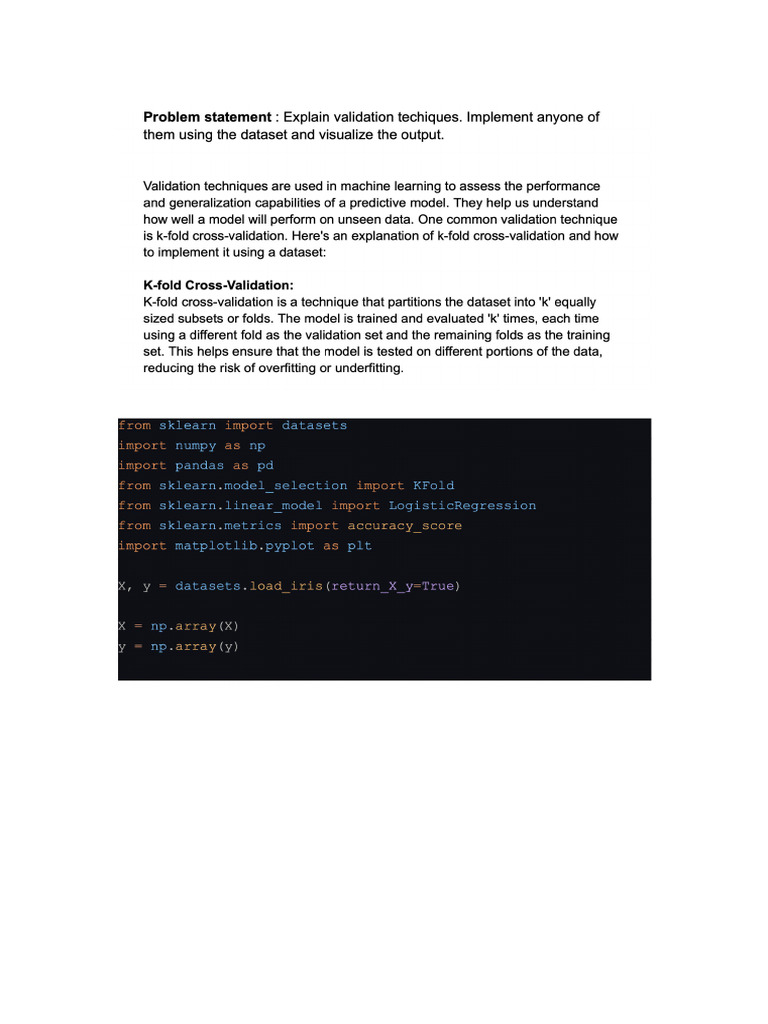 Kfold Cross Validation | PDF