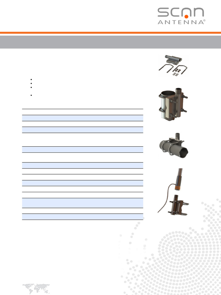 Scan-Antenna. 100000-123 Mast - Rail Mount 1-14nf Specification | PDF