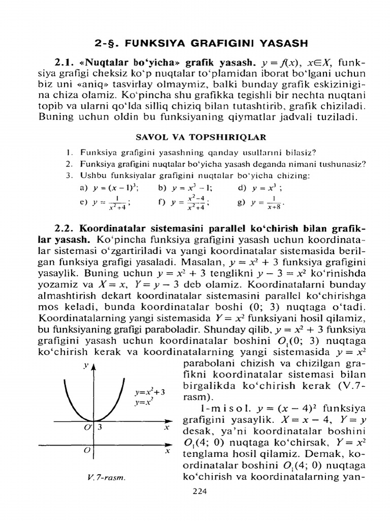 Funkisiya Grafigini Yasash | PDF