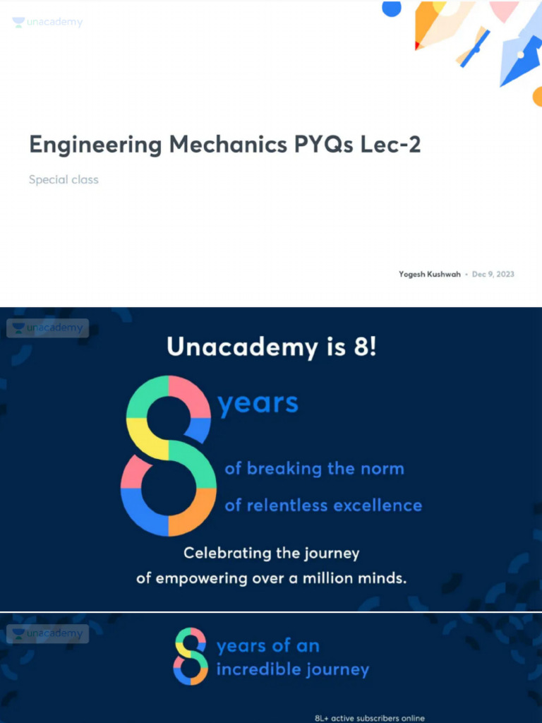 Engineering Mechanics PYQs Lec-2 No Anno 1704572603447 | PDF