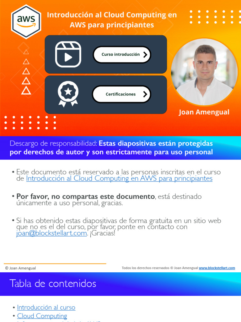 Introduccion AWS v1 | PDF | Computación en la nube | Servicios web de ...