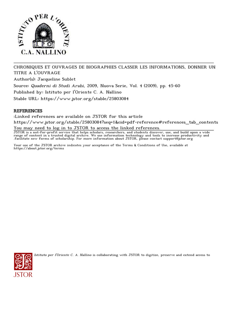 Sublet Chroniquesetouvrages 2009 | PDF | Mahomet | Religions abrahamiques