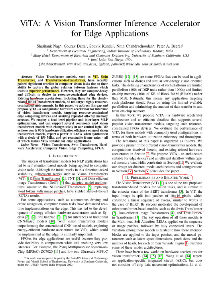 10 - 2023 - ViTA-A Vision Transformer Inference Accelerator For Edge ...