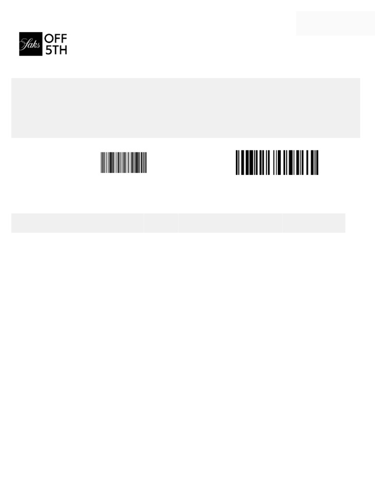 Off5th Store Return Label | PDF