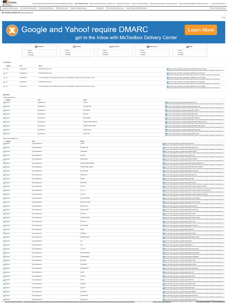 Asasalamar - Sa Domain Health | PDF | Internet Standards | Internet Fraud