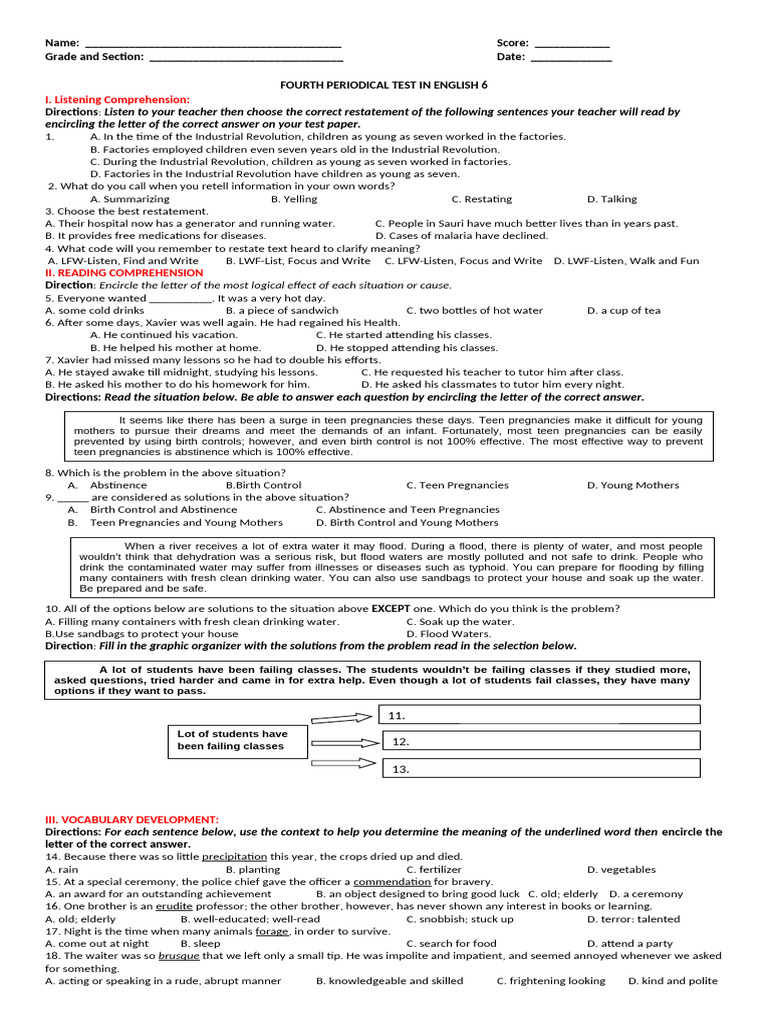 4th PERIODICAL TEST G6 2025 Edit | PDF | Earthquakes | Volcano