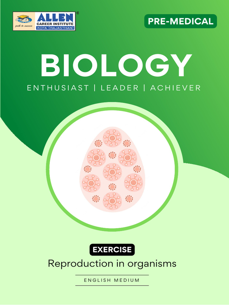 (Exercise) Reproduction in Organism | PDF | Sexual Reproduction | Copyright