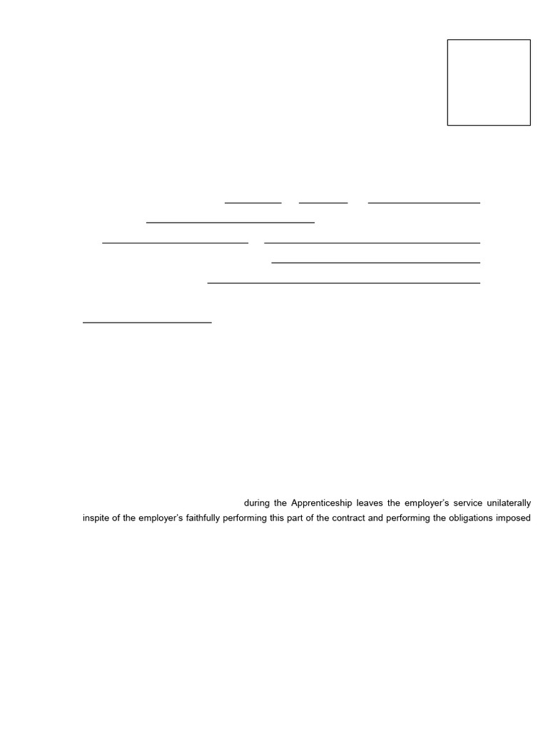 Apprenticeship Contract | PDF | Apprenticeship | Business Law